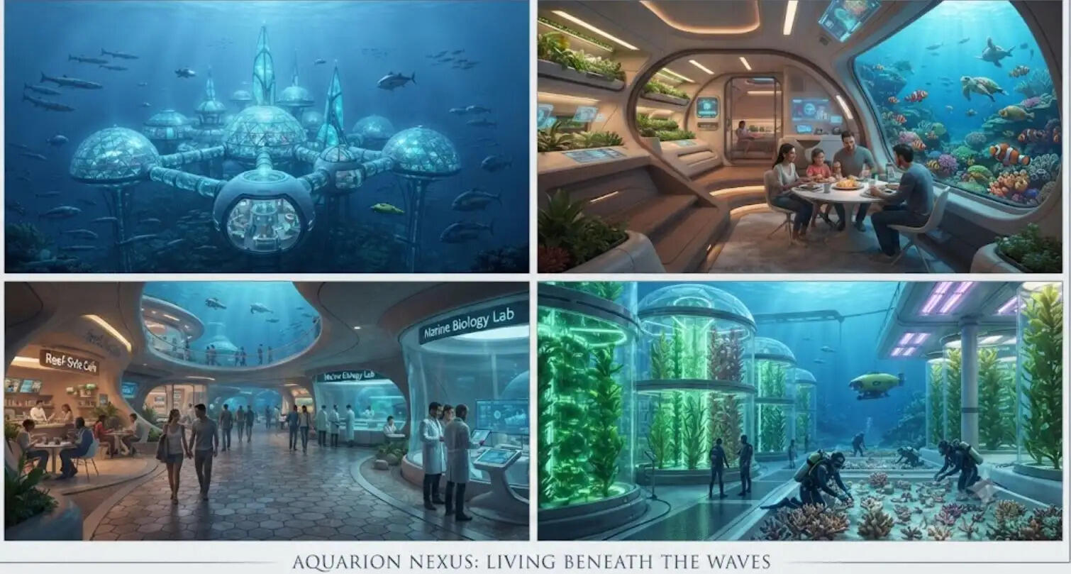 Luxury house underwater