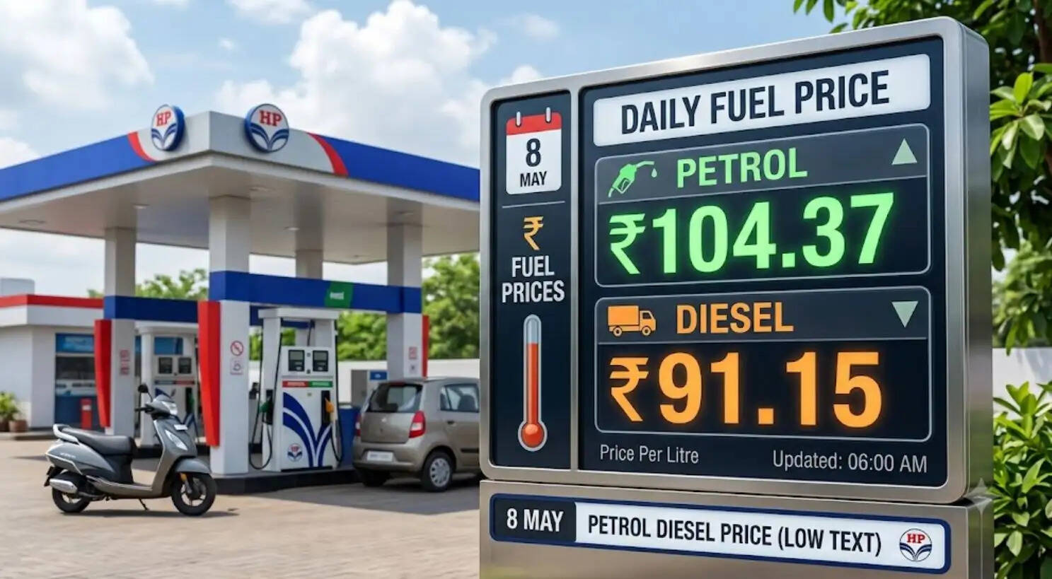 8 May petrol diesel price