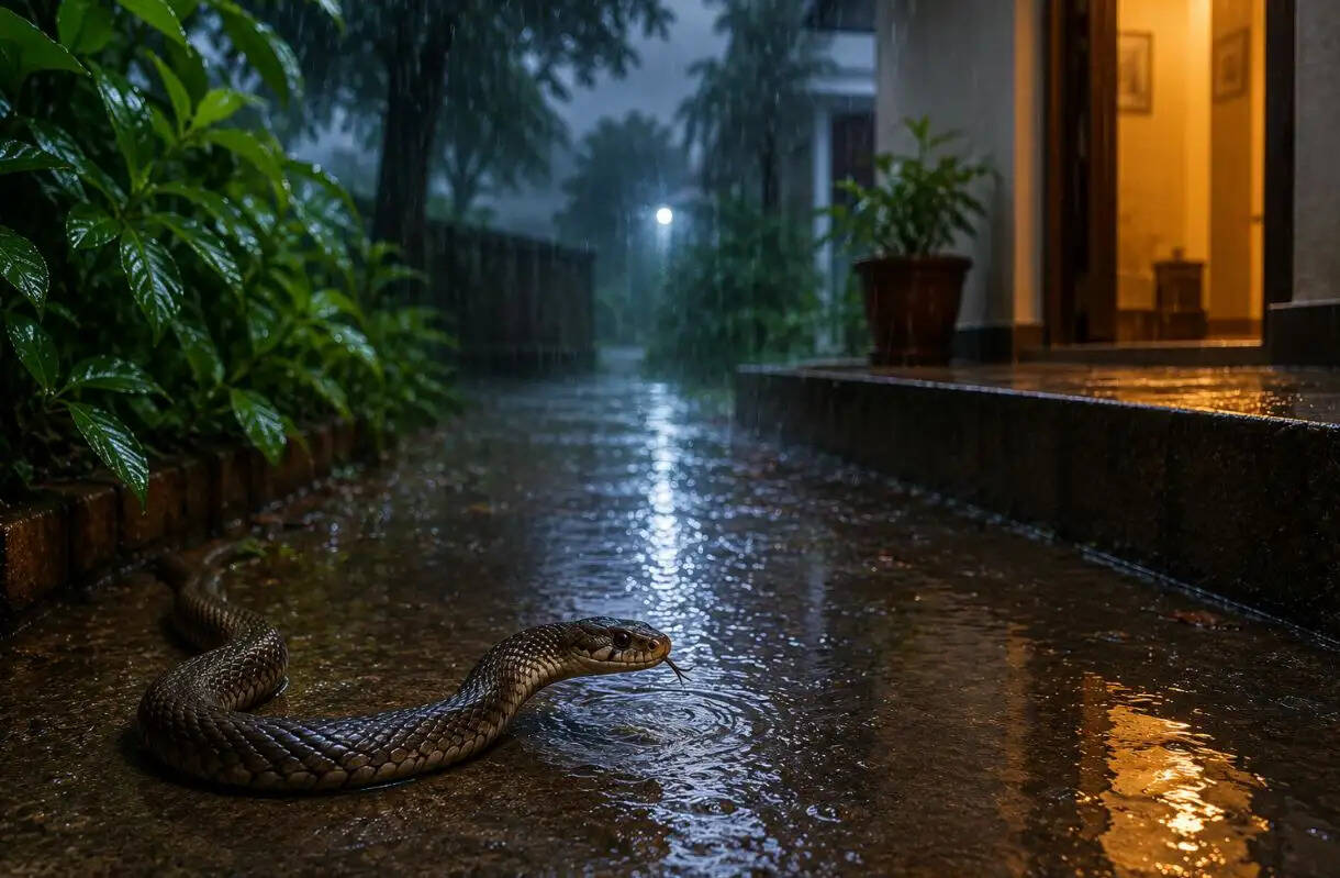 Snakes in rainy season