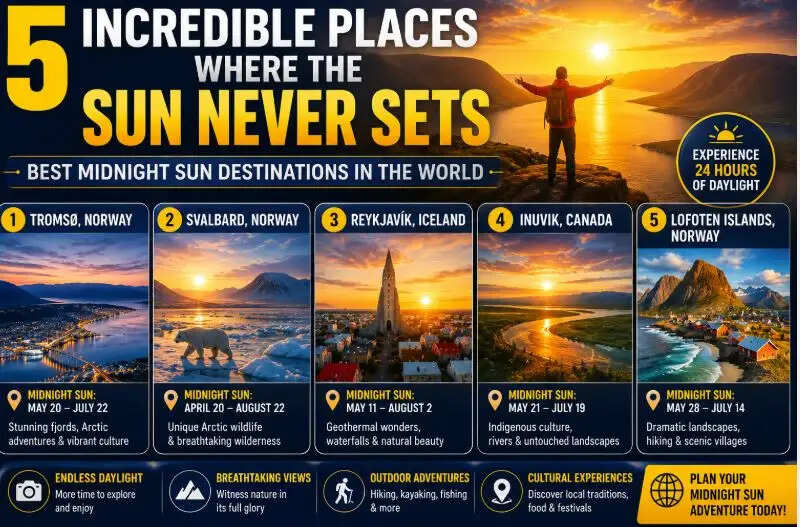 5 Incredible Places Where the Sun Never Sets