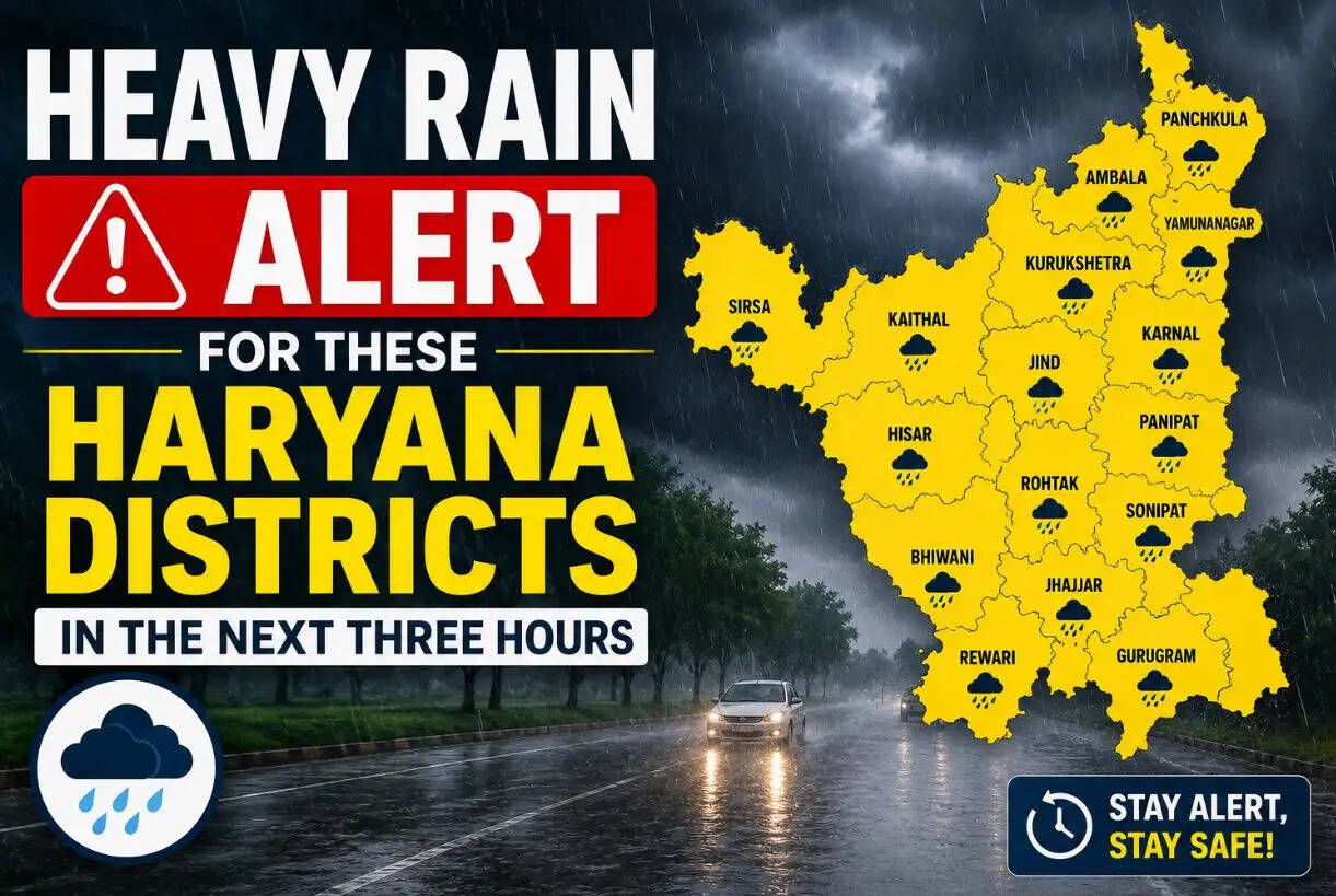 Heavy rain in haryana