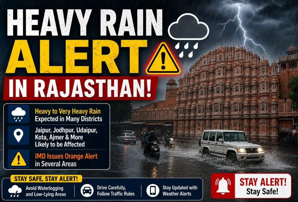 Heavy rain alert in rajasthan